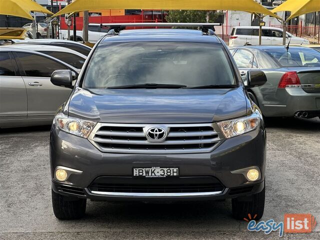 2013 TOYOTA KLUGER ALTITUDE FWD 7 SEAT GSU40R MY12 WAGON