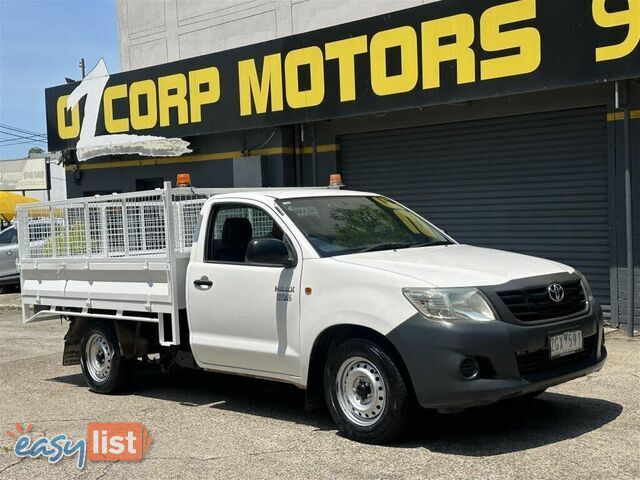 2012 TOYOTA HILUX WORKMATE TGN16R MY12 UTE TRAY, 2 DOORS, 3 SEATS