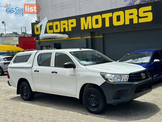 2017 TOYOTA HILUX WORKMATE TGN121R MY17 UTE TRAY, 4 DOORS, 5 SEATS