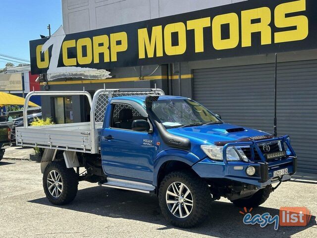 2013 TOYOTA HILUX SR (4X4) KUN26R MY12 UTE TRAY, 2 DOORS, 3 SEATS